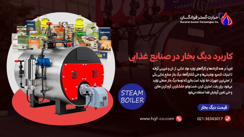 کاربرد دیگ بخار در صنایع غذایی