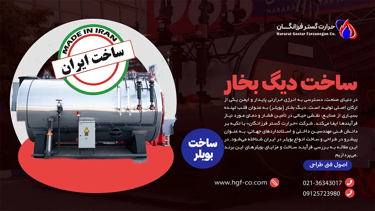 ساخت دیگ بخار و طراحی بویلر صنعتی حرارت گستر فرزانگان